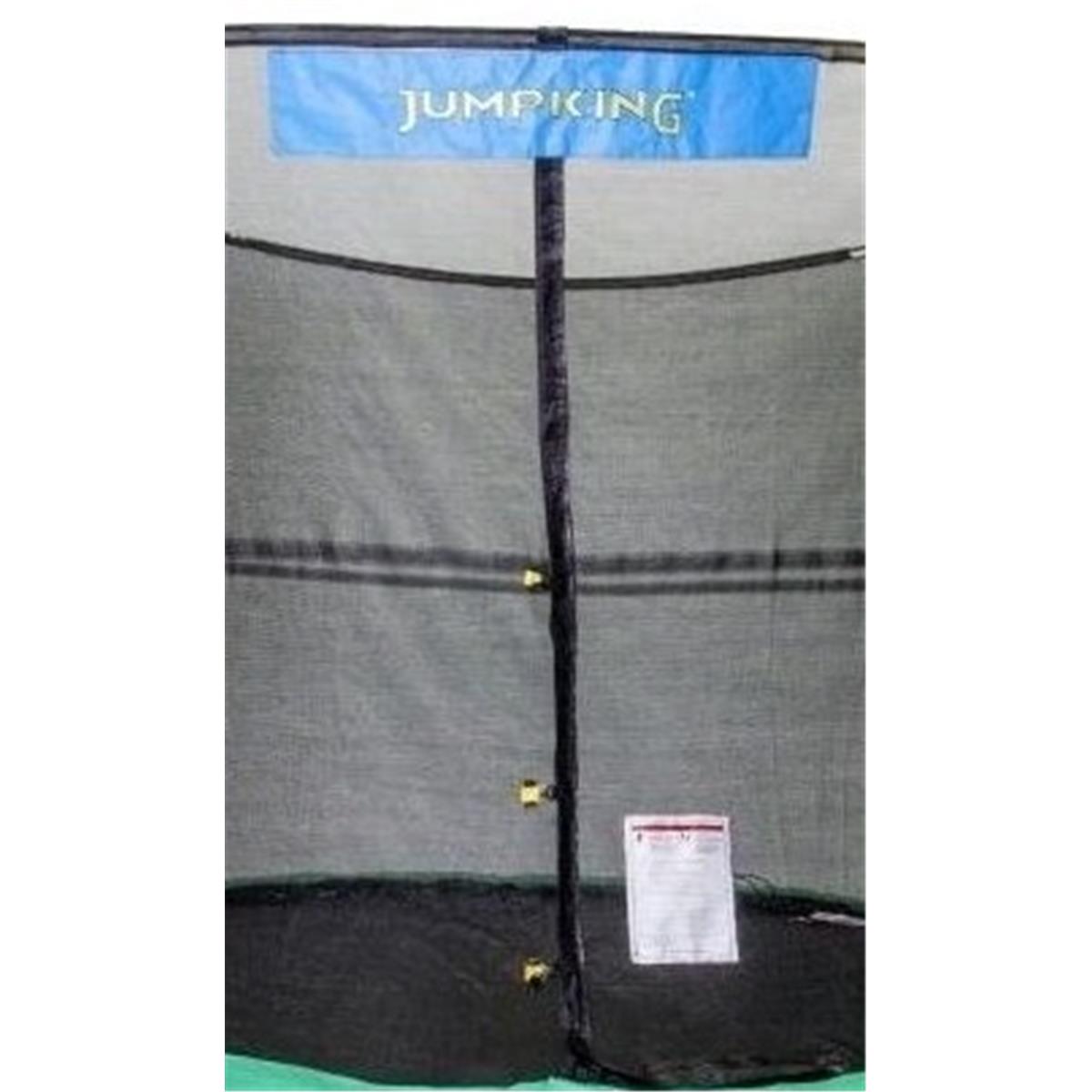 Jumpking NET14-SP6-5.5JK 14 ft. Enclosure Netting with 6 Short Poles for 5.5 in. Springs with JK Logo Model