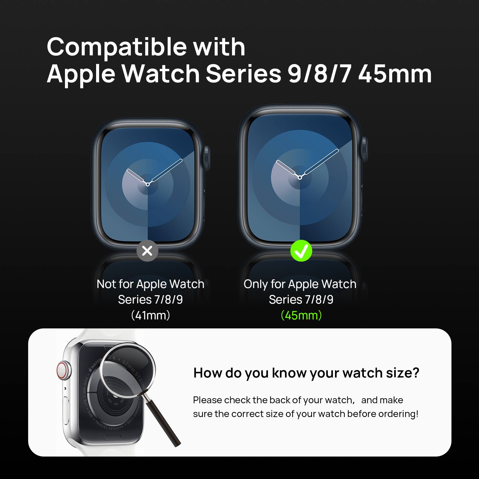 Sodi - 8 Pack for Apple Watch Screen Protector 45mm Series 9/8/7, Anti-Scratch, Touch Sensitive, Soft HD TPU Film, Bubble Free - Clear