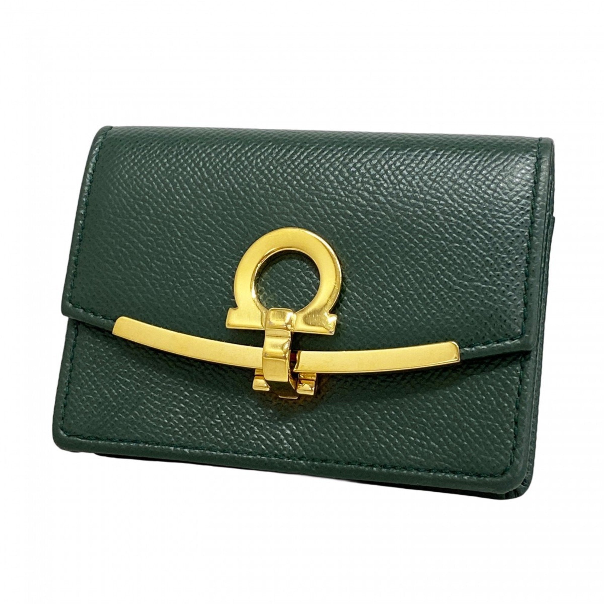 Salvatore Ferragamo Leather Business Card Case (Pre-Owned)