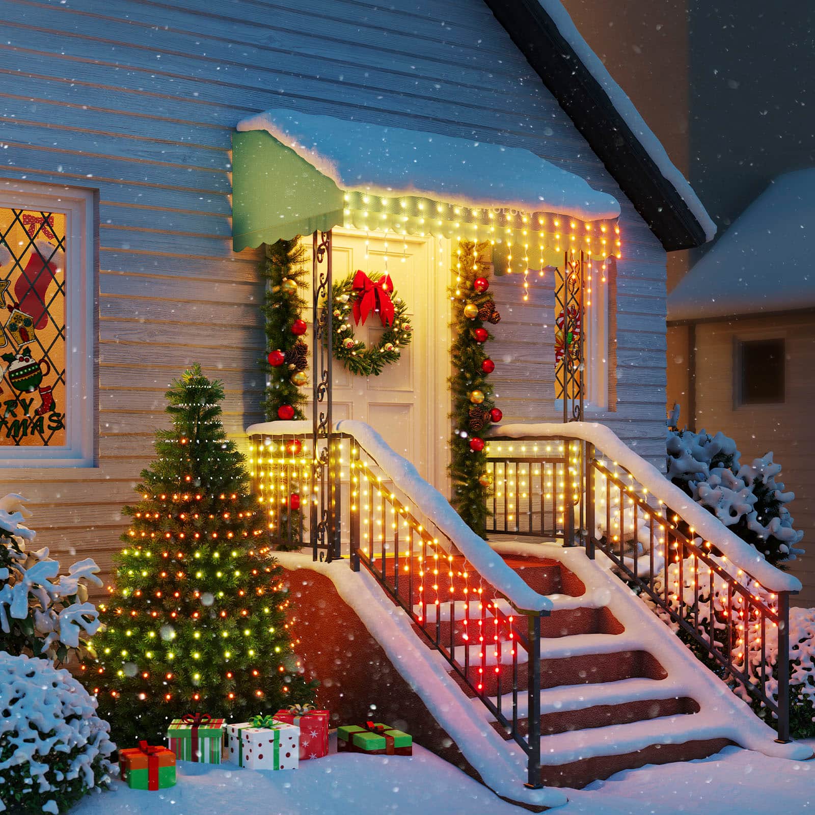 Govee - RGBIC 32.8ft Icicle Lights - Multi