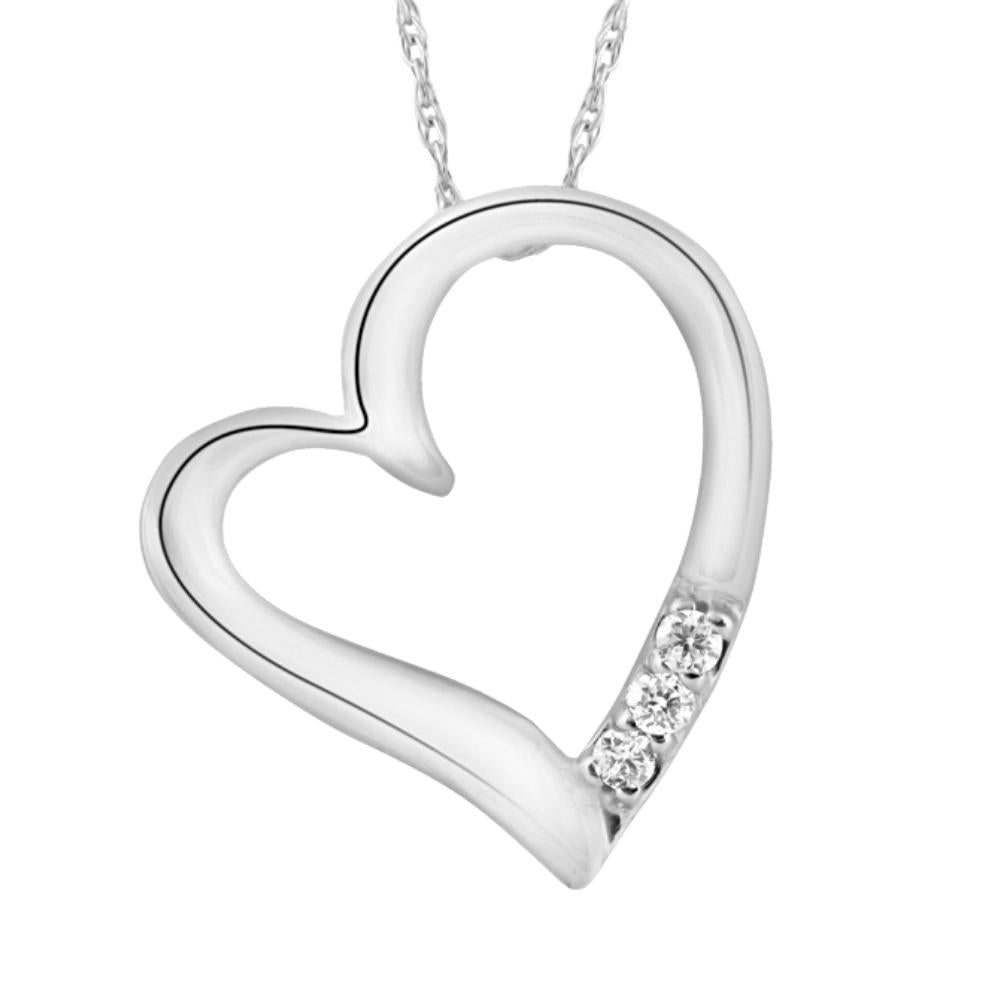 VS Diamond Pendant Heart Shape Necklace Lab Grown