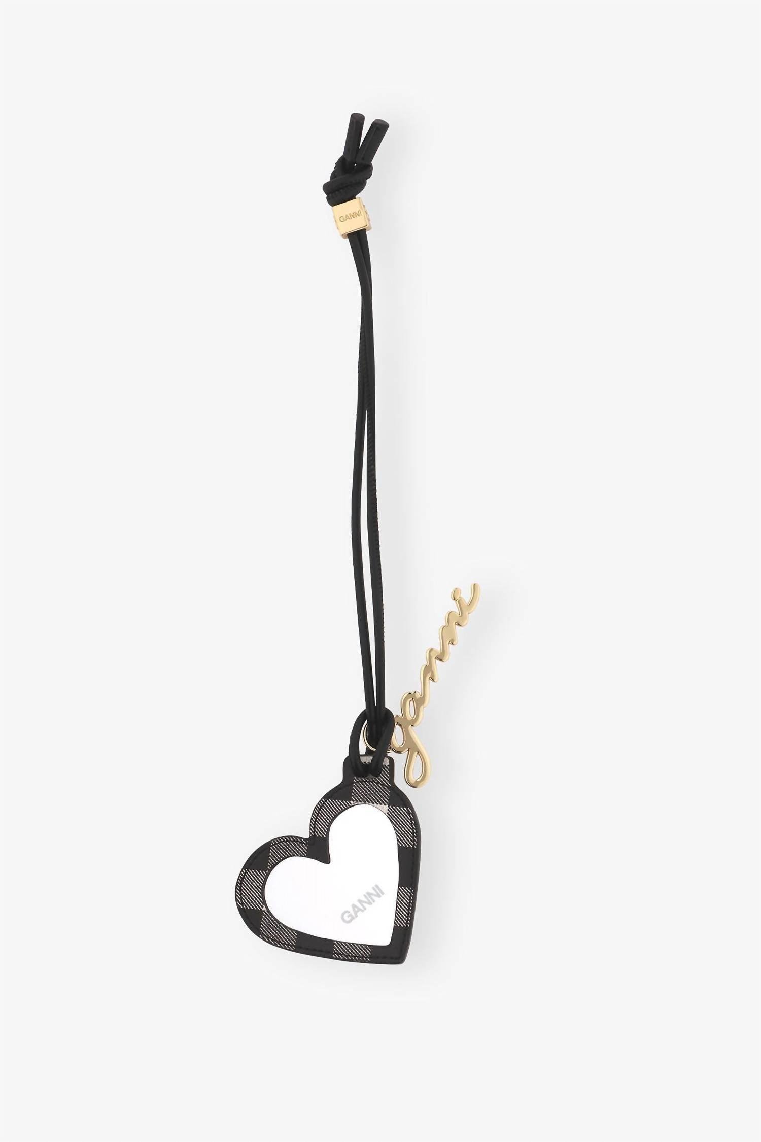 Women's Bou Heart Mirror Keyring In Black