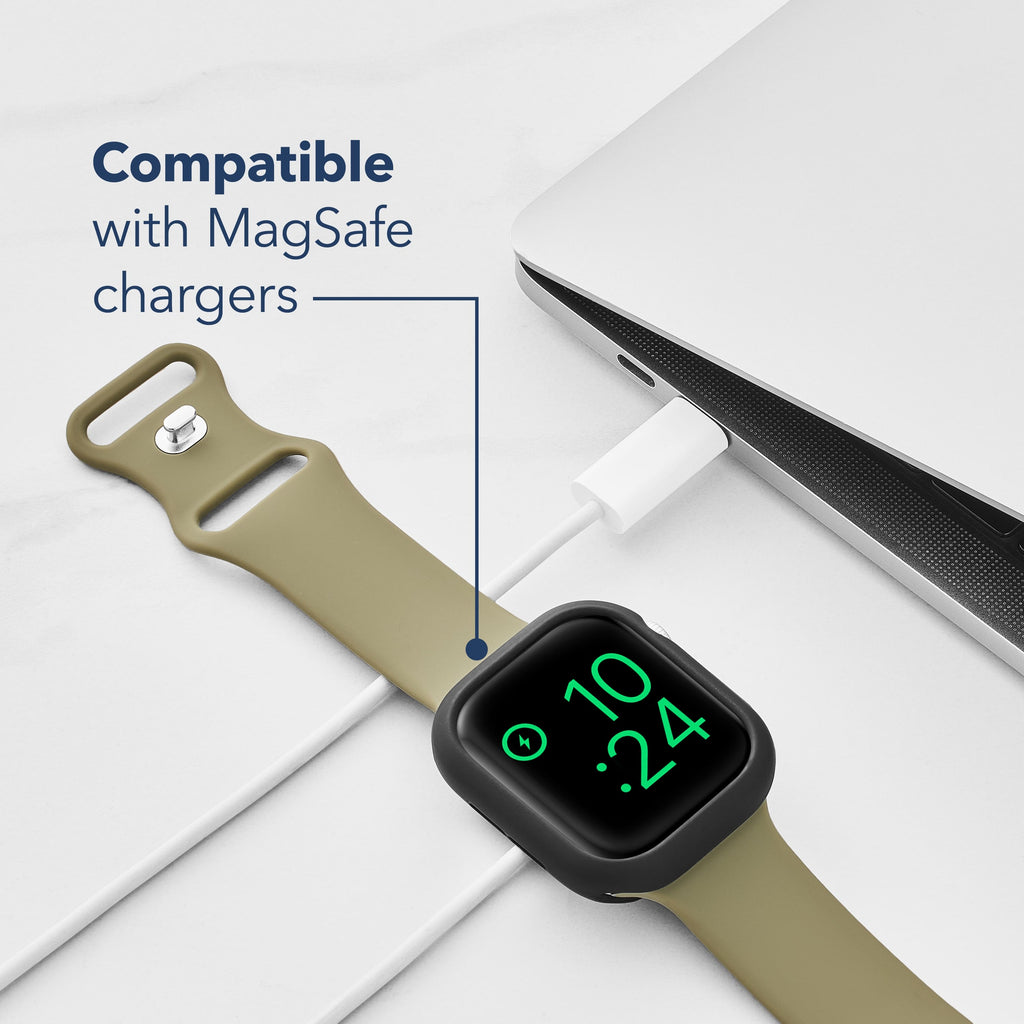 Insignia™ - Bumper Cases for Apple Watch 46mm (2-Pack) - Black/Clear