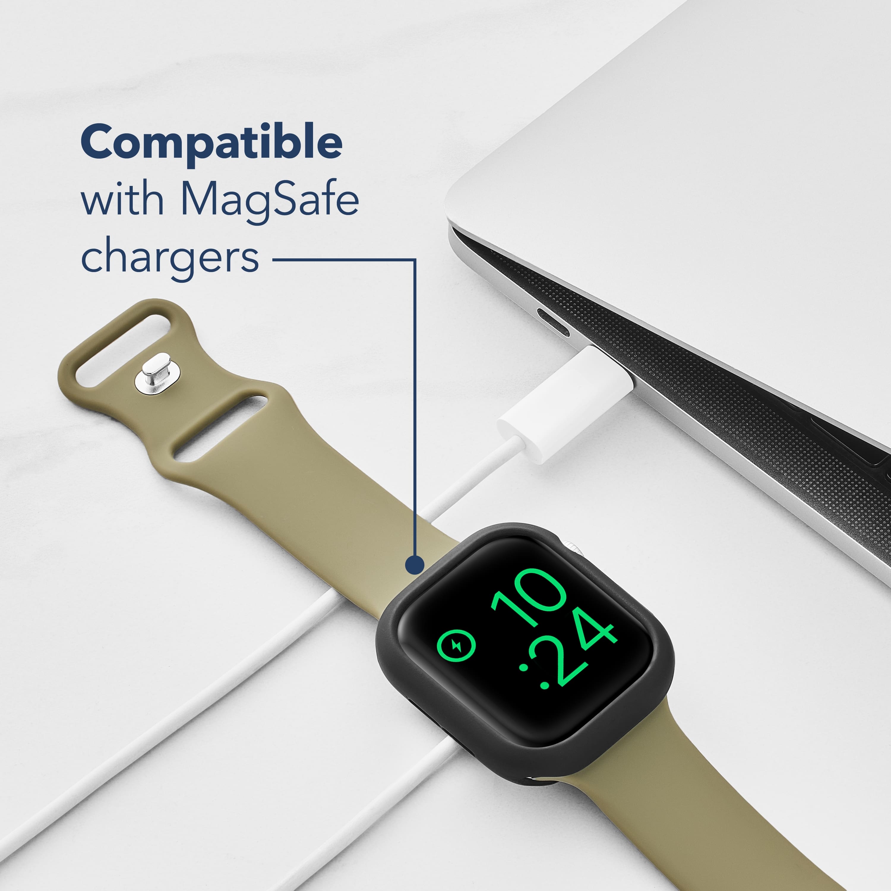 Insignia™ - Bumper Cases for Apple Watch 46mm (2-Pack) - Black/Clear