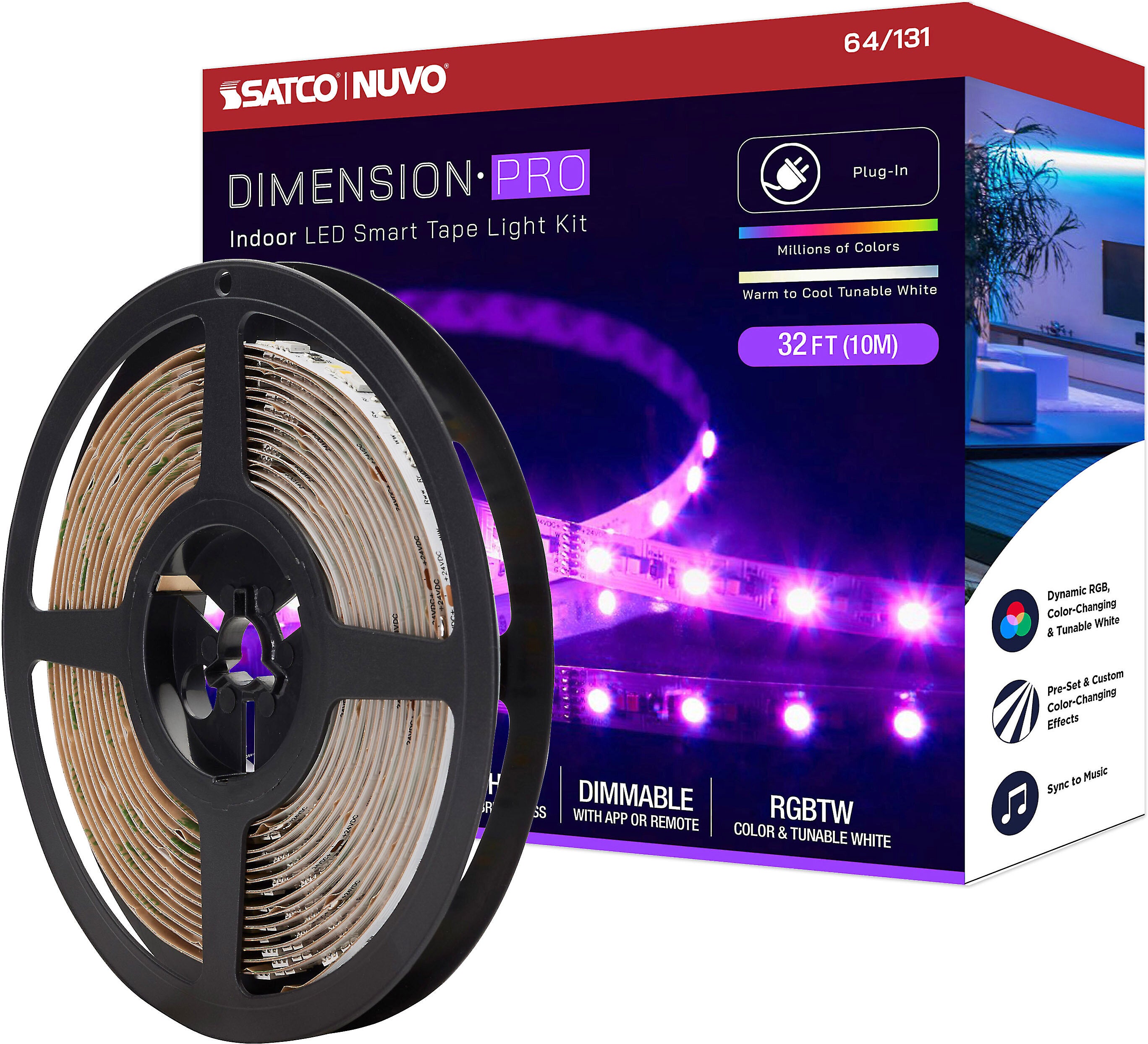 Satco Starfish Dimension Pro LED Indoor Tape Light (Plug-in)
