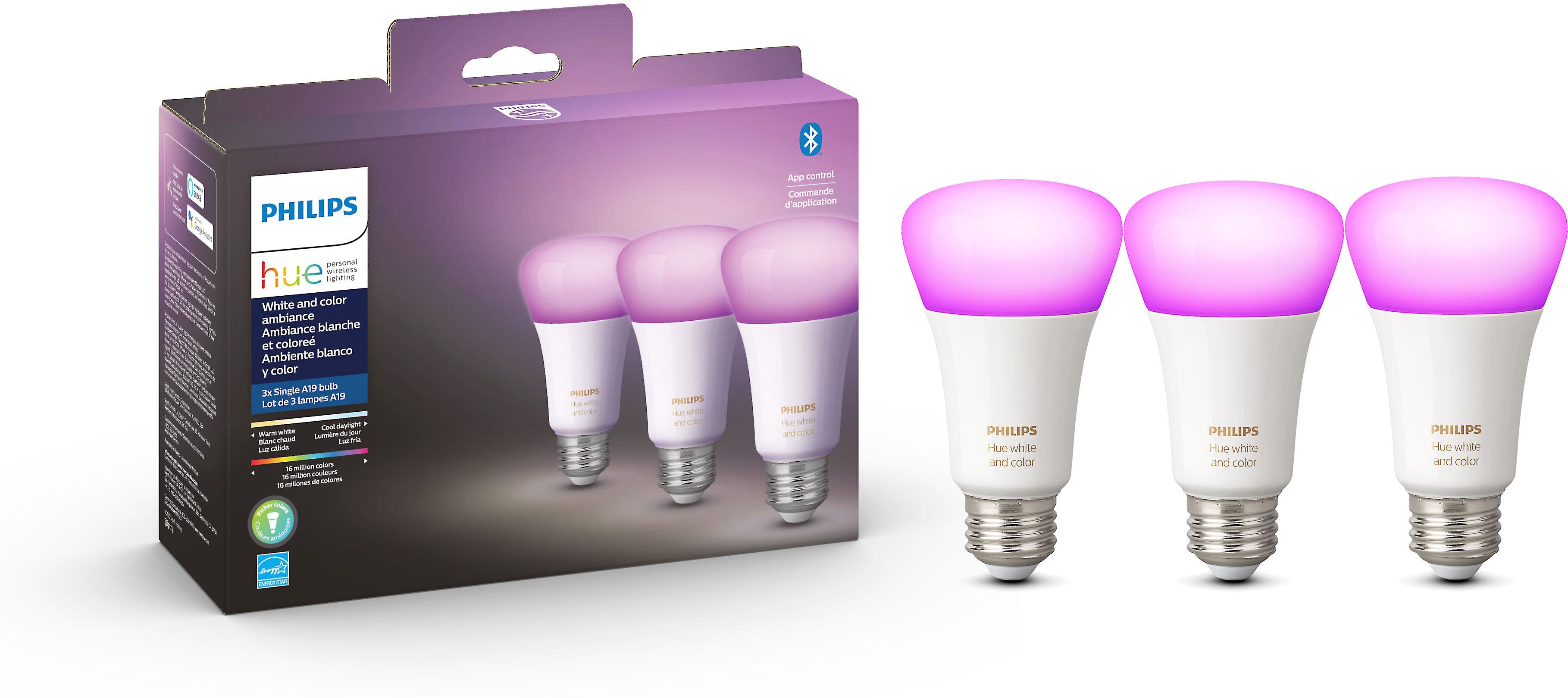 Philips Hue White and Color Ambiance A19/E26 Bulb (800 lumens)
