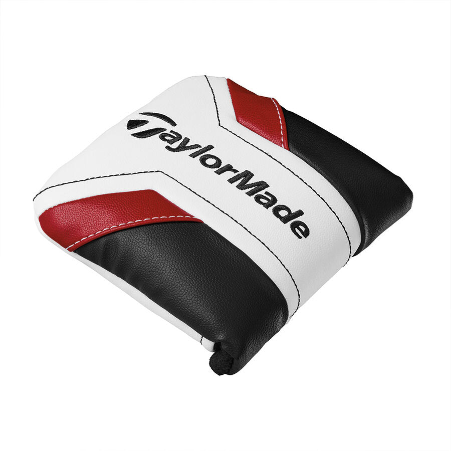 TaylorMade Spider Mallet Putter Headcover - White/Black/Red - New 2023